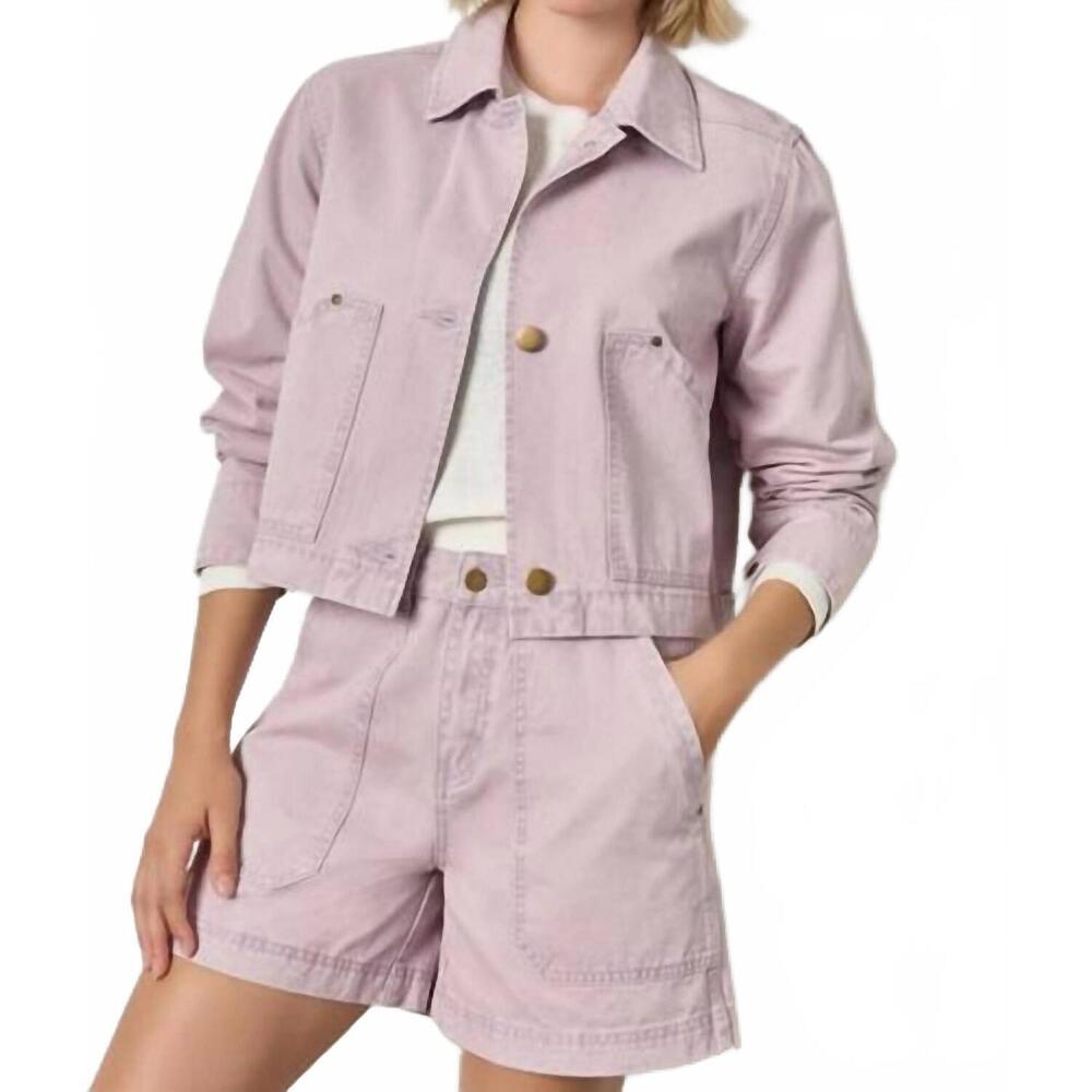 NEW LILLA P twill utility jacket in thistle